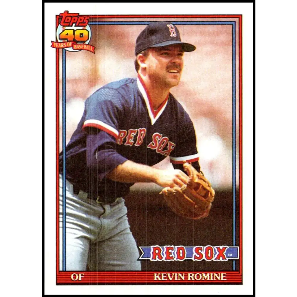 1991 Topps #652 Kevin Romine NM-MT Boston Red Sox Baseball Card Image 1