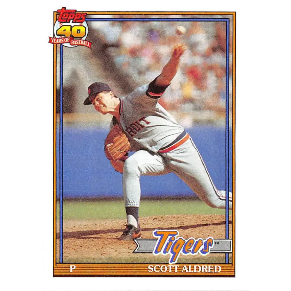 1991 Topps #658 Scott Aldred NM-MT Detroit Tigers Baseball Card Image 1