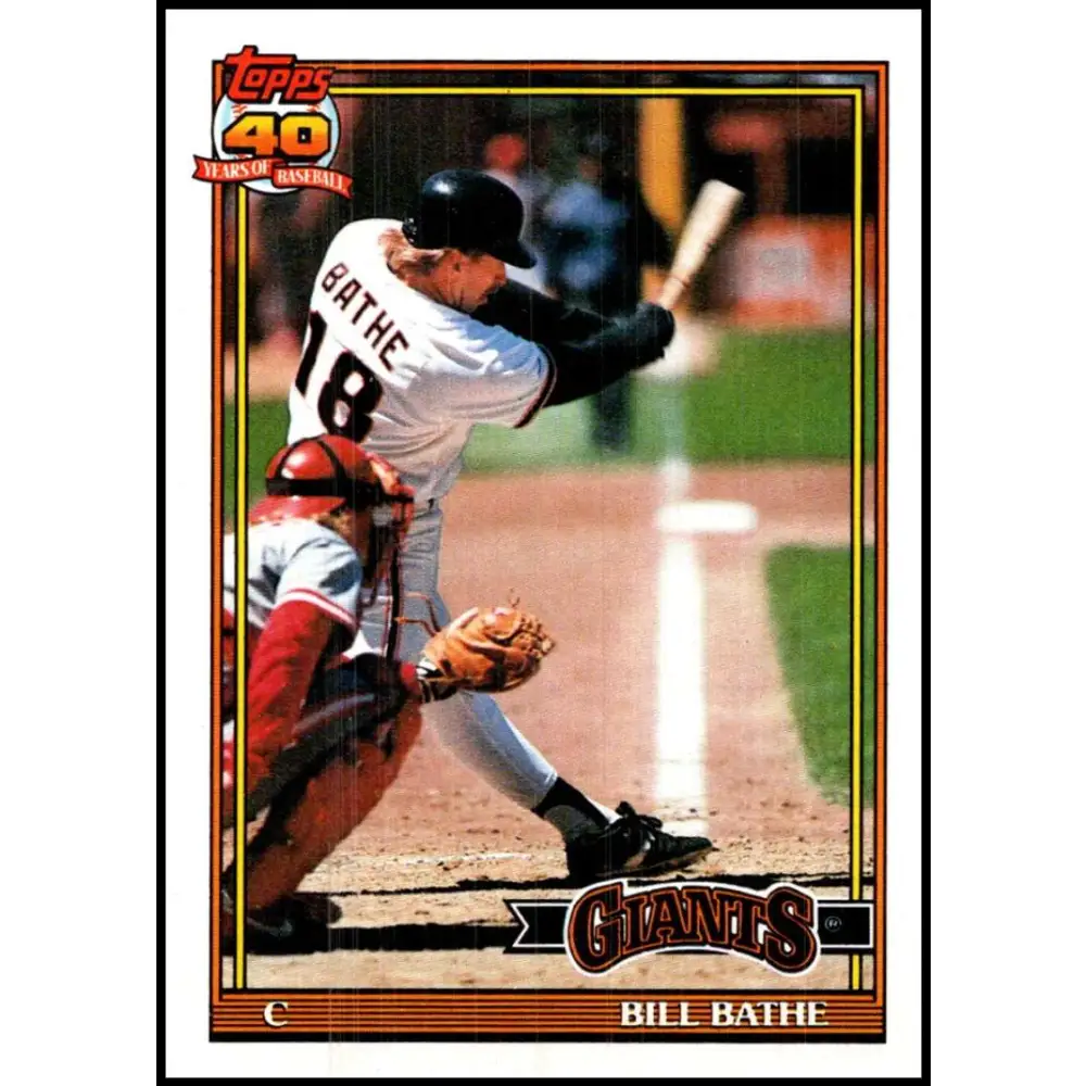 1991 Topps #679 Bill Bathe NM-MT San Francisco Giants Baseball Card Image 1