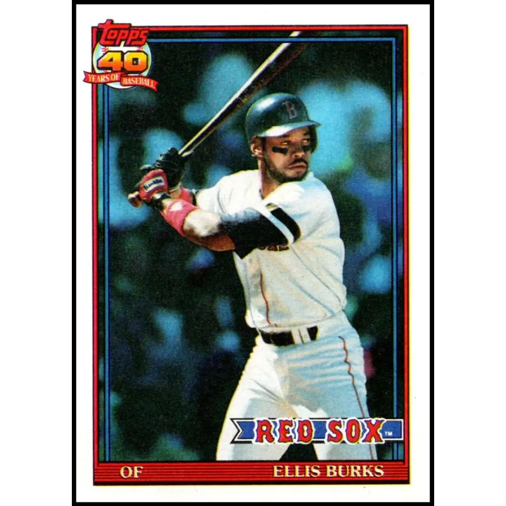1991 Topps #70 Ellis Burks NM-MT Boston Red Sox Baseball Card Image 1