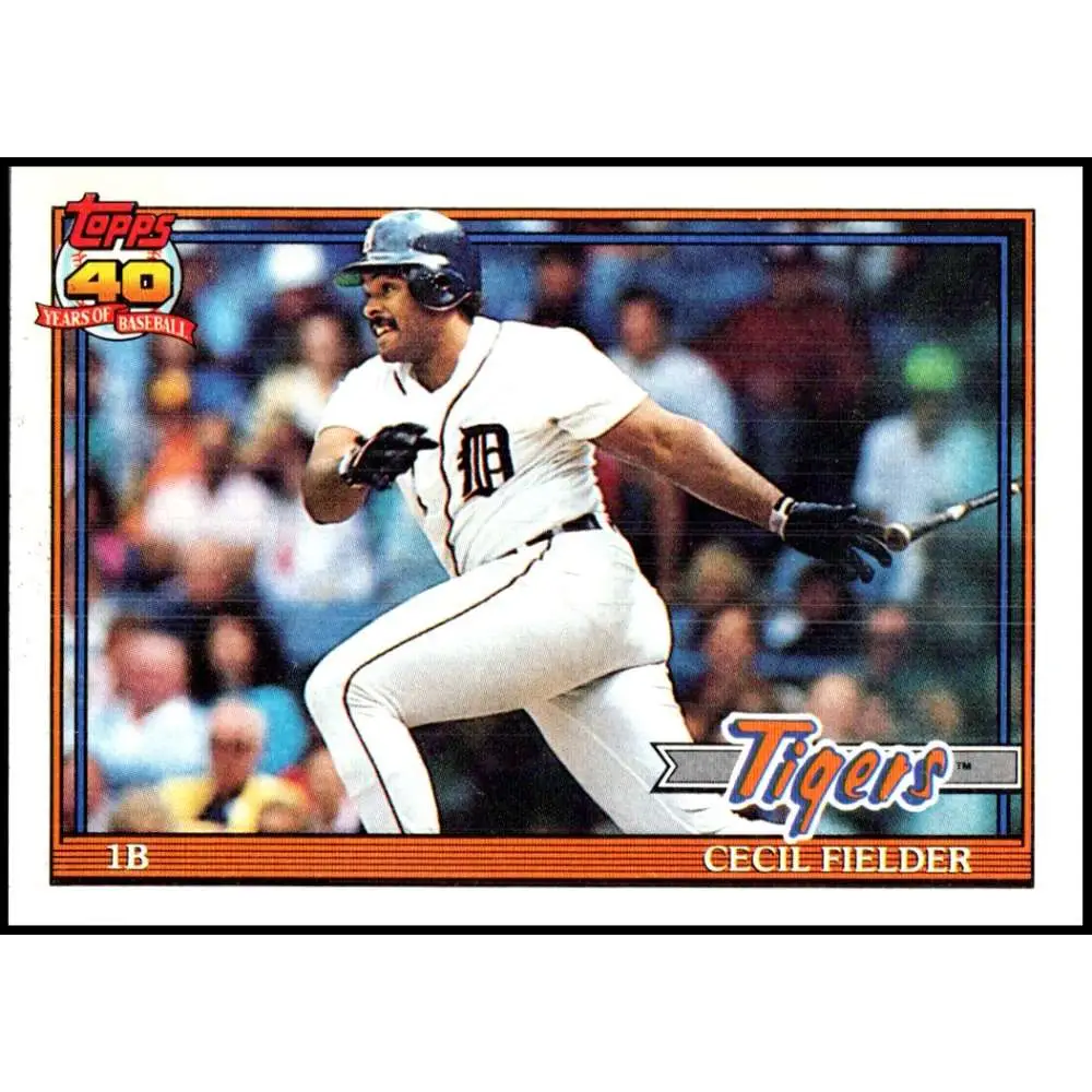 1991 Topps #720 Cecil Fielder NM-MT Detroit Tigers Baseball Card Image 1