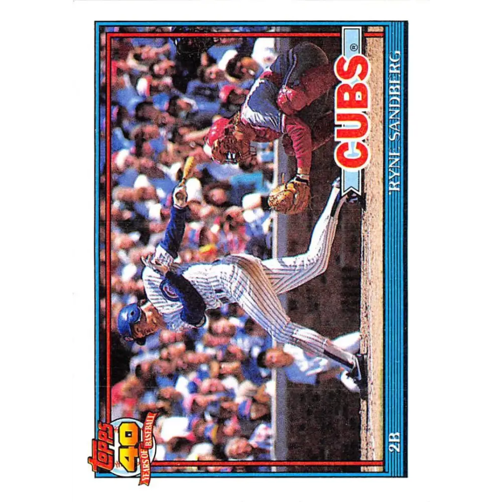 1991 Topps #740 Ryne Sandberg NM-MT Chicago Cubs Baseball Card Image 1