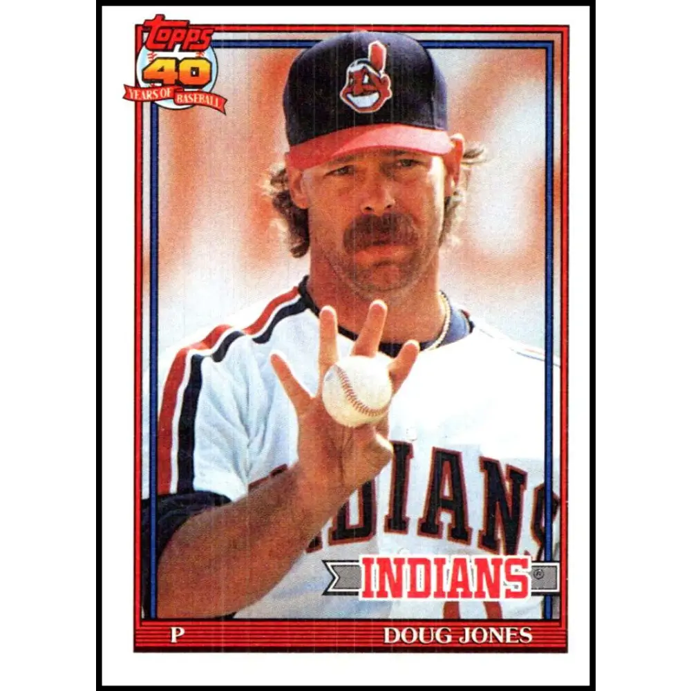 1991 Topps #745 Doug Jones NM-MT Cleveland Indians Baseball Card Image 1