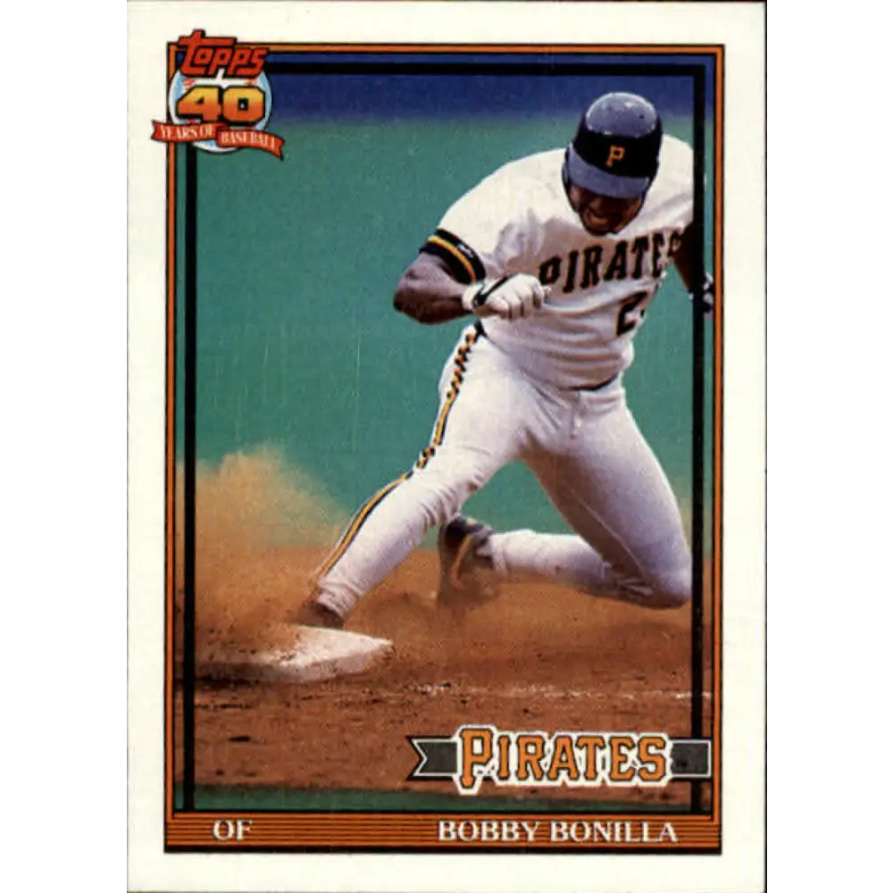 1991 Topps #750 Bobby Bonilla NM-MT Pittsburgh Pirates Baseball Card Image 1