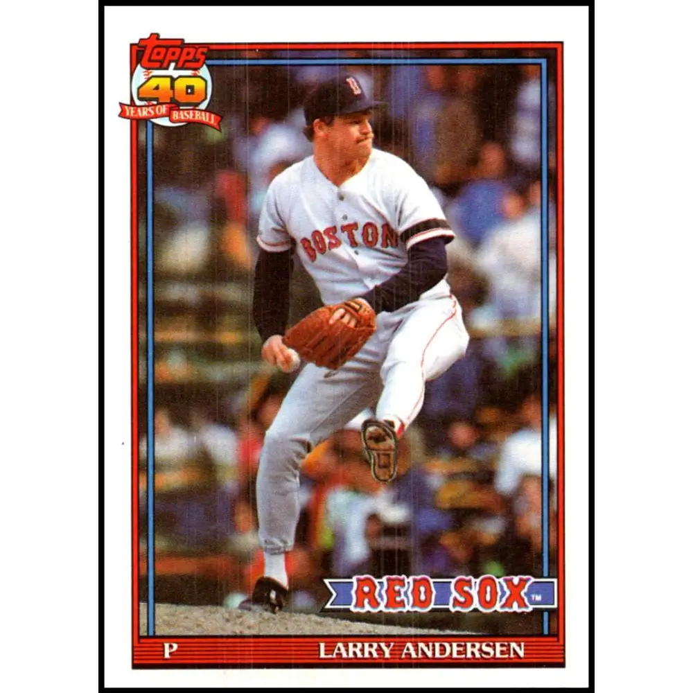 1991 Topps #761 Larry Andersen NM-MT Boston Red Sox Baseball Card Image 1