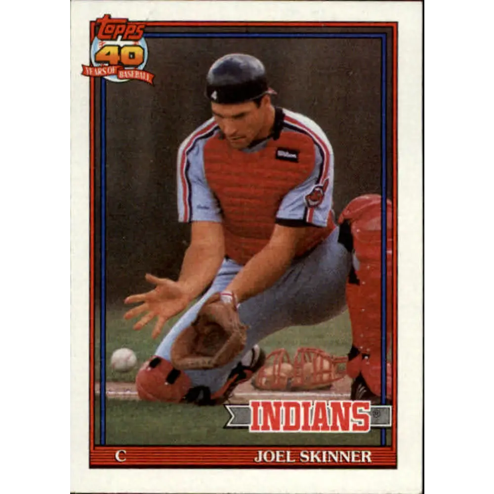 1991 Topps #783 Joel Skinner NM-MT Cleveland Indians Baseball Card Image 1