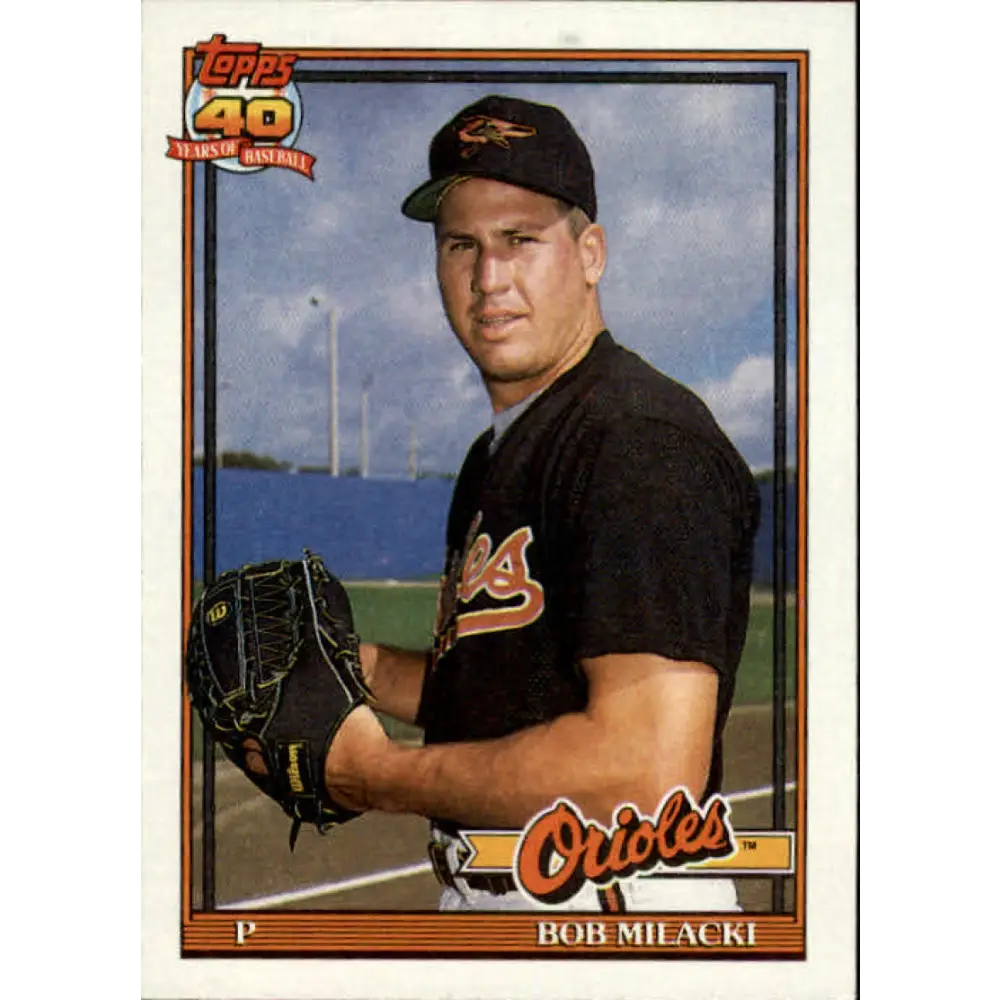 1991 Topps #788 Bob Milacki NM-MT Baltimore Orioles Baseball Card Image 1