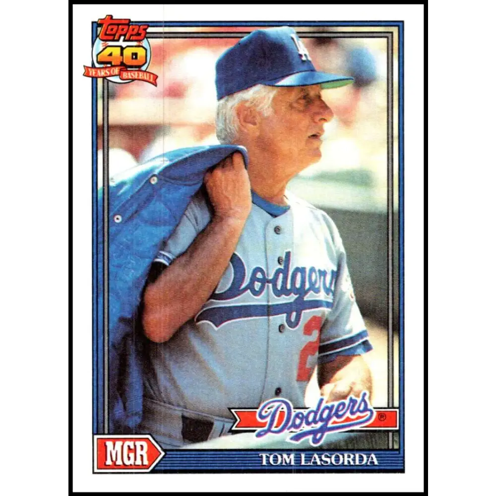 1991 Topps #789 Tommy Lasorda NM-MT Los Angeles Dodgers Baseball Card Image 1