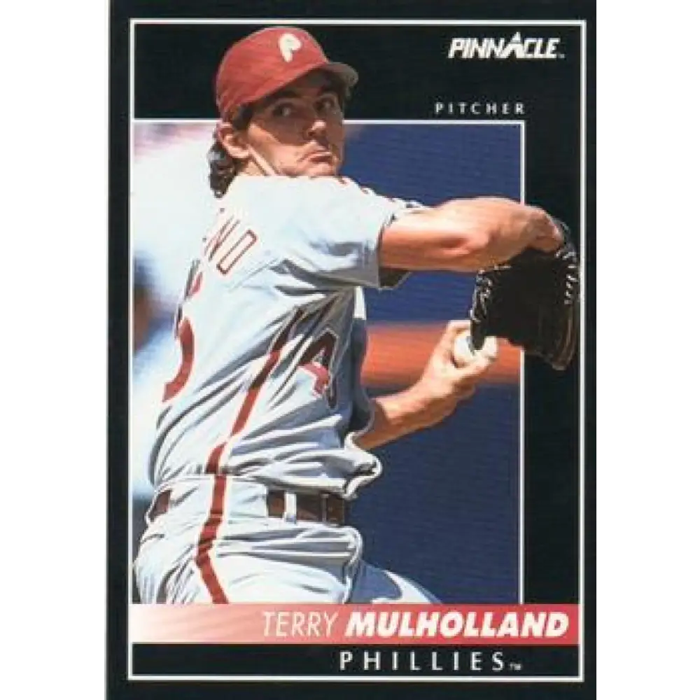 1992 Pinnacle #199 Terry Mulholland EX Philadelphia Phillies Baseball Card Image 1