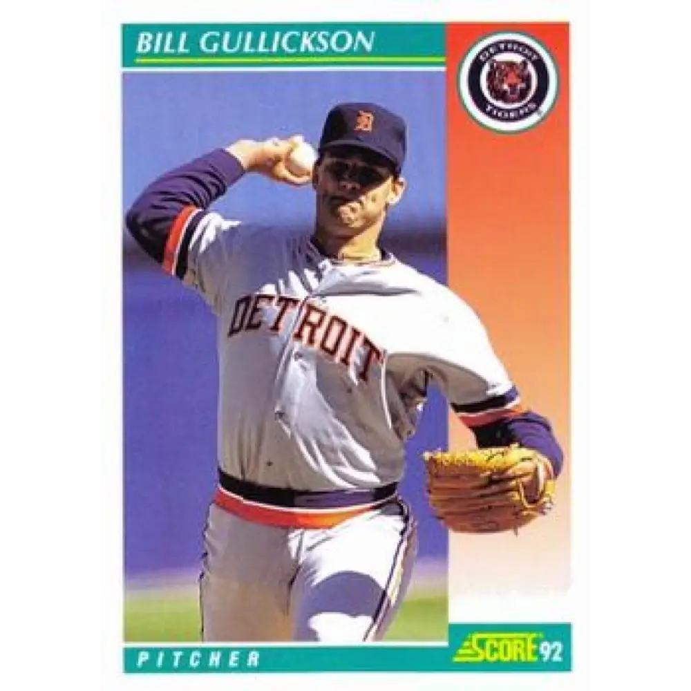 1992 Score #242 Bill Gullickson NM-MT Detroit Tigers Baseball Card Image 1