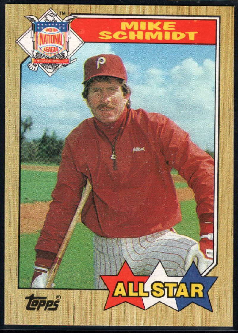 1987 Topps #597 Mike Schmidt EX Excellent Philadelphia Phillies Baseball Card Image 1