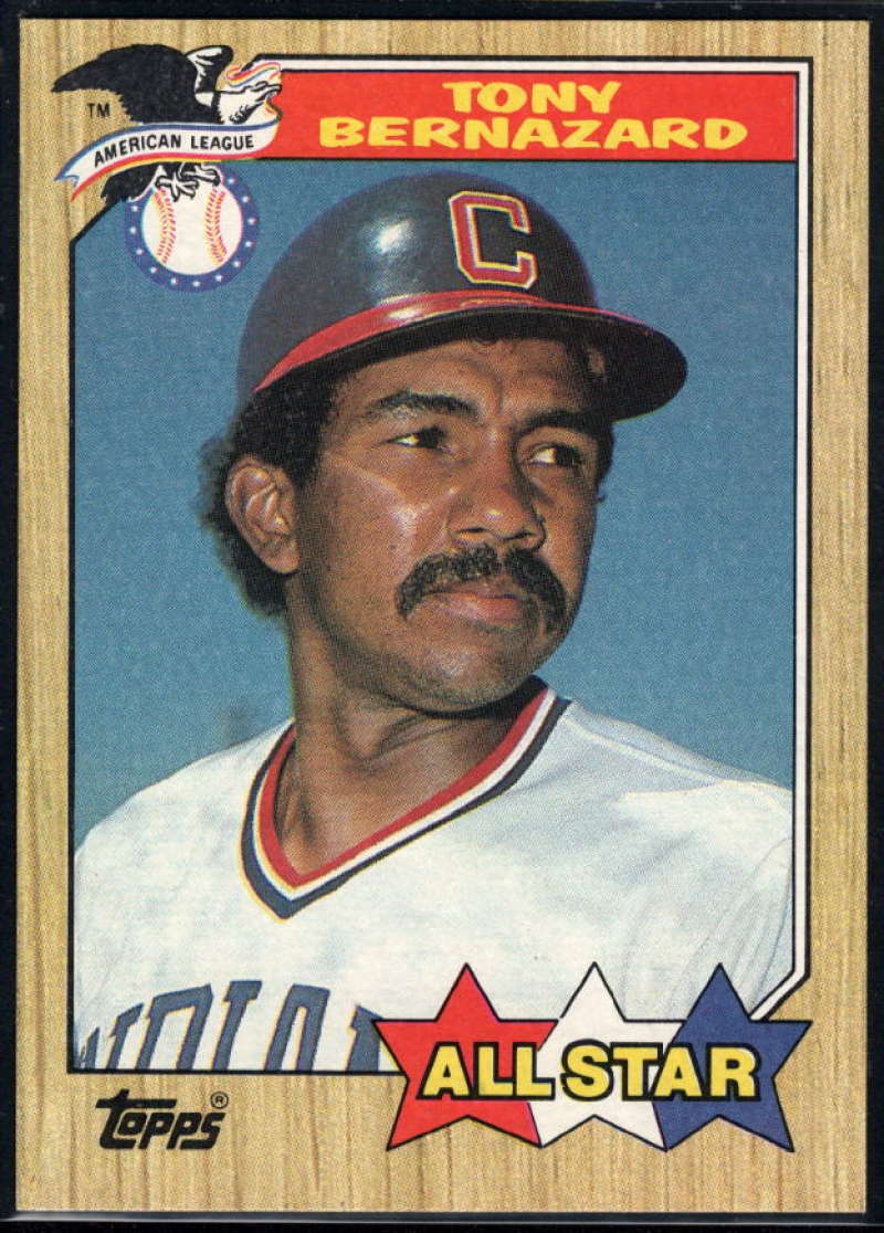 1987 Topps #607 Tony Bernazard EX Excellent Cleveland Indians Baseball Card Image 1