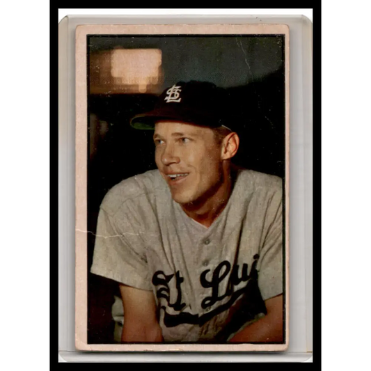 1953 Bowman Color #20 Don Lenhardt P Baseball Card Image 1