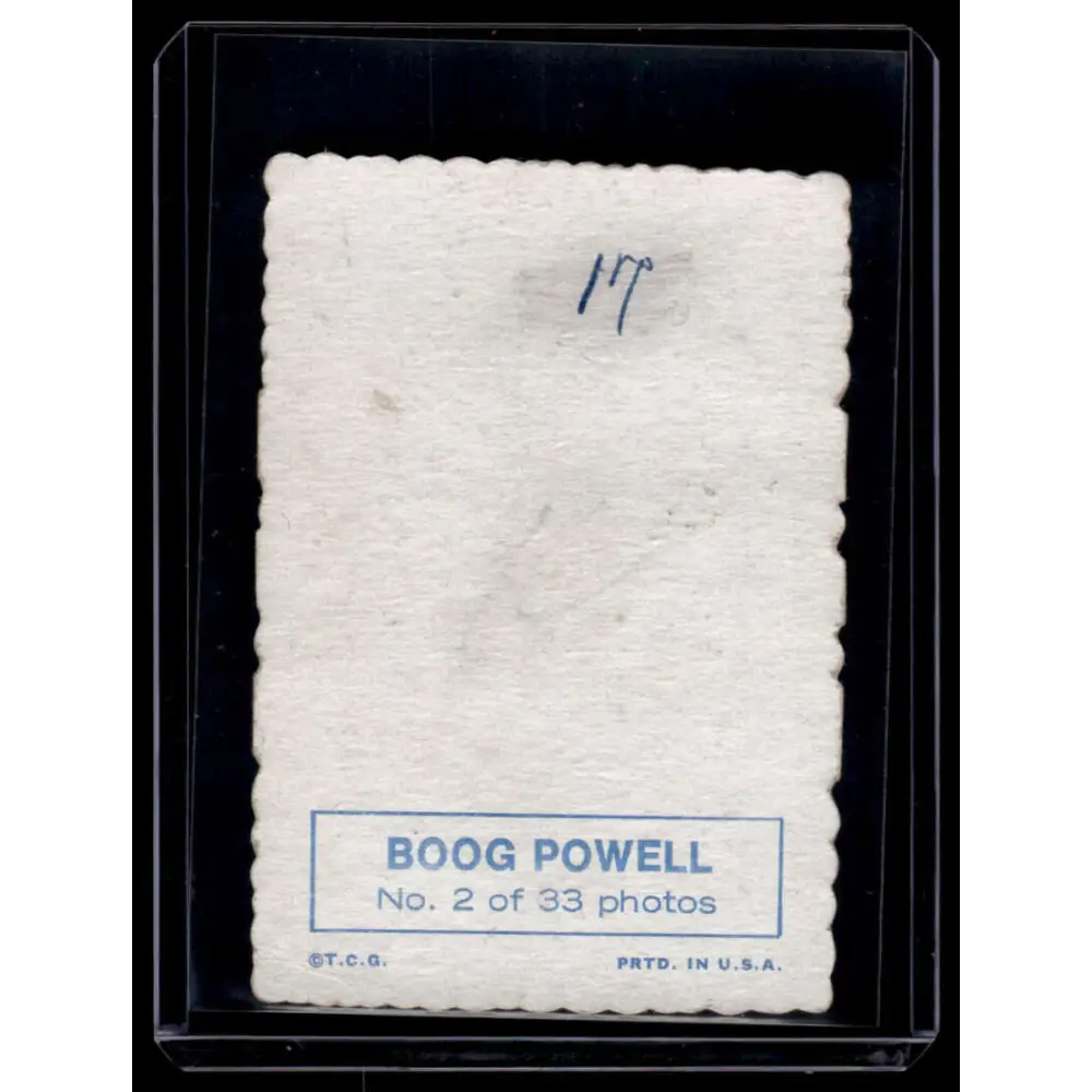 1969 Topps #2 Boog Powell EX Baltimore Orioles Baseball Card Image 2