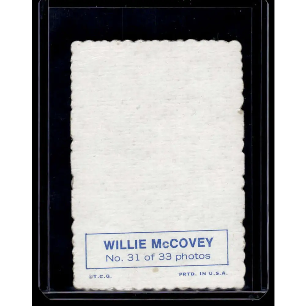 1969 Topps #31 Willie McCovey EX San Francisco Giants Baseball Card Image 2