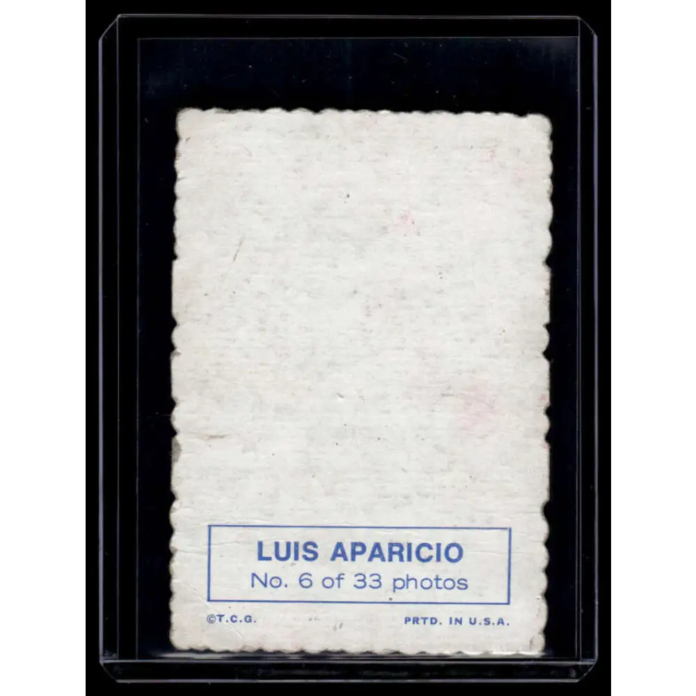 1969 Topps #6 Luis Aparicio EX Chicago White Sox Baseball Card Image 2