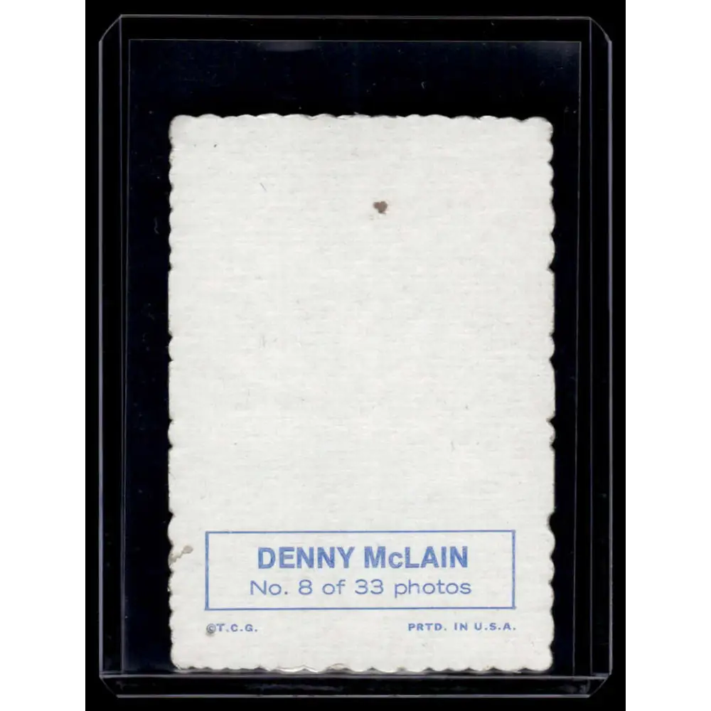 1969 Topps Deckle Edge #8 Denny McLain EX Detroit Tigers Baseball Card Image 2