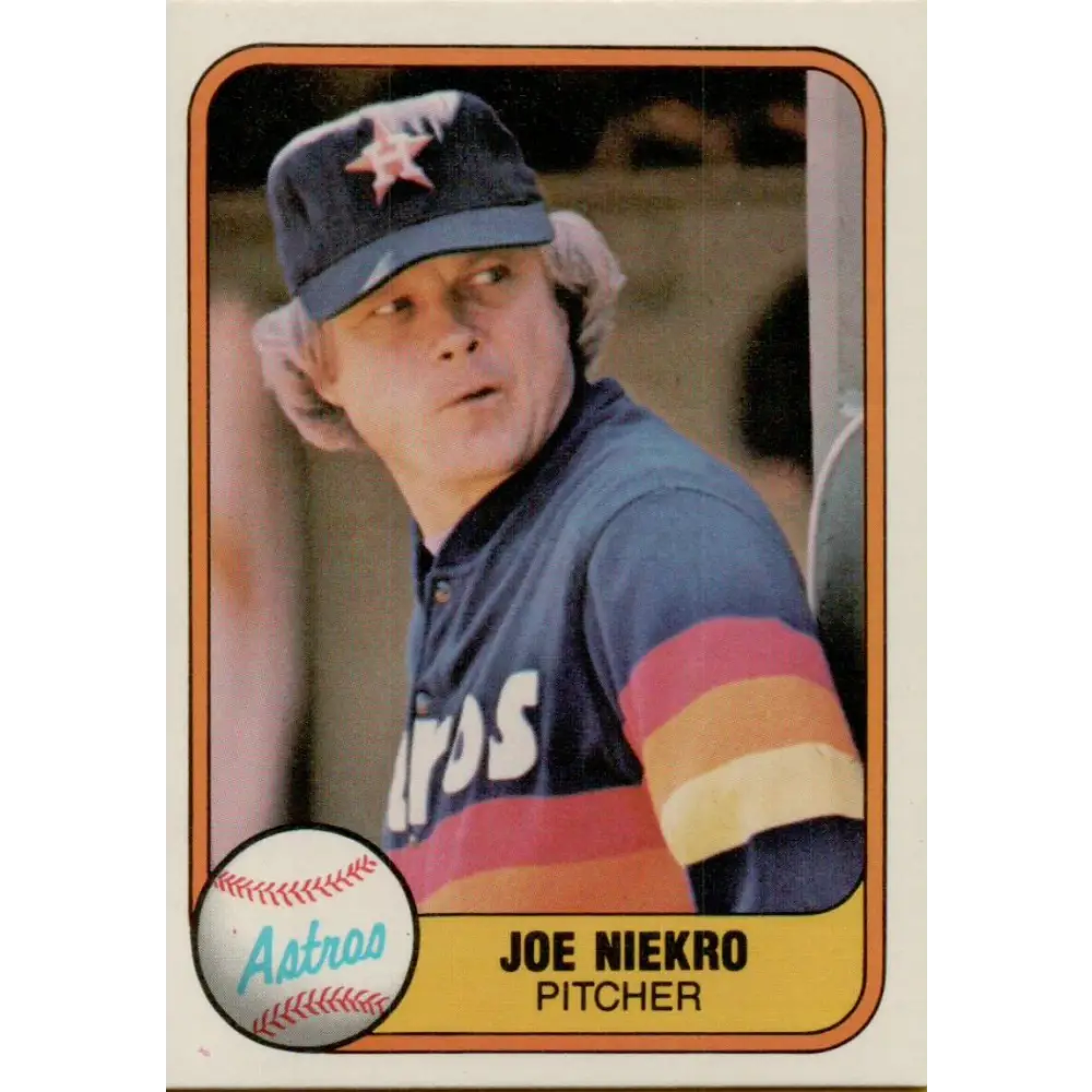 1981 Fleer #54 Joe Niekro NM-MT Houston Astros Baseball Card Image 1