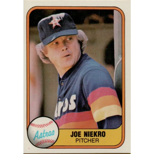 1981 Fleer #54 Joe Niekro NM-MT Houston Astros Baseball Card Image 1