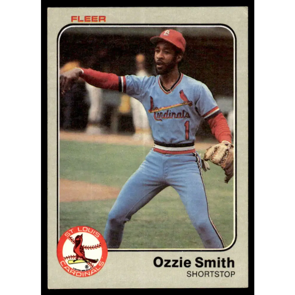 1983 Fleer #22 Ozzie Smith EX/NM St. Louis Cardinals Baseball Card Image 1