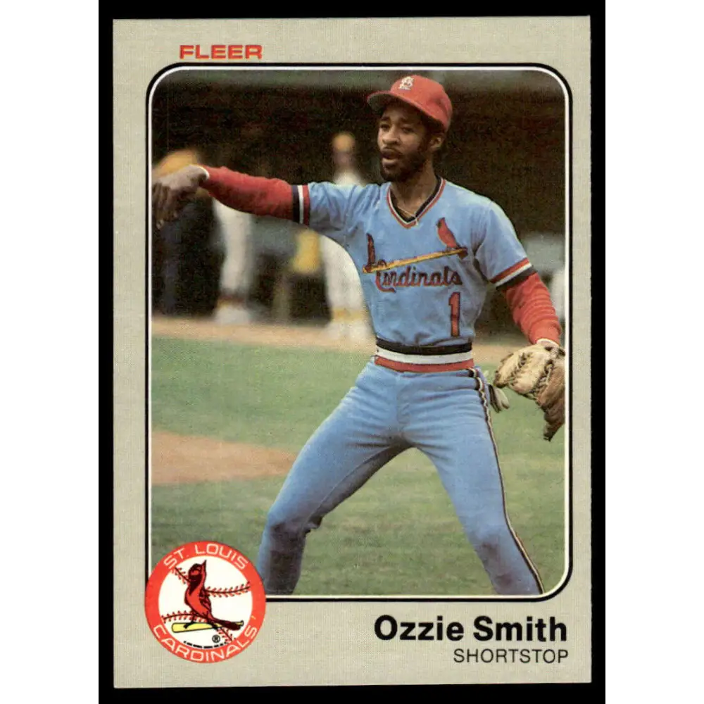 1983 Fleer #22 Ozzie Smith EX/NM St. Louis Cardinals Baseball Card Image 1