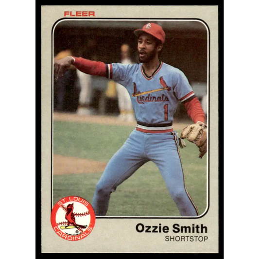 1983 Fleer #22 Ozzie Smith EX/NM St. Louis Cardinals Baseball Card Image 1
