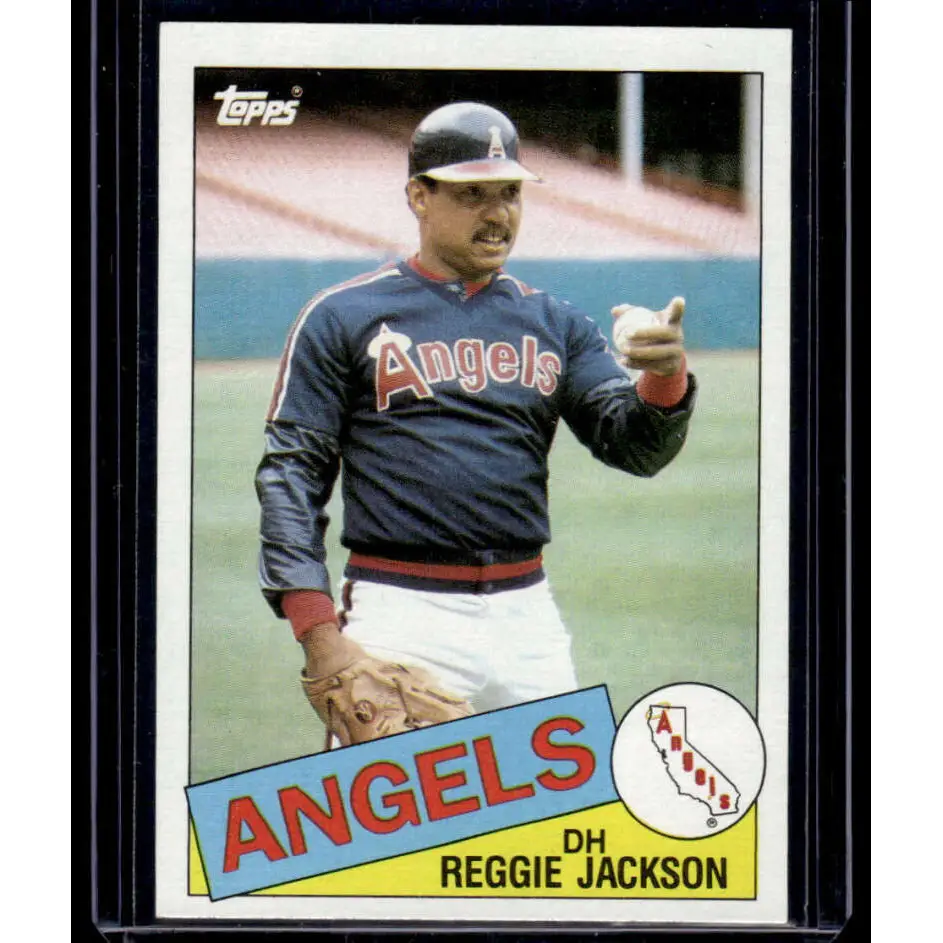1985 Topps #200 Reggie Jackson California Angels EX Excellent Image 1