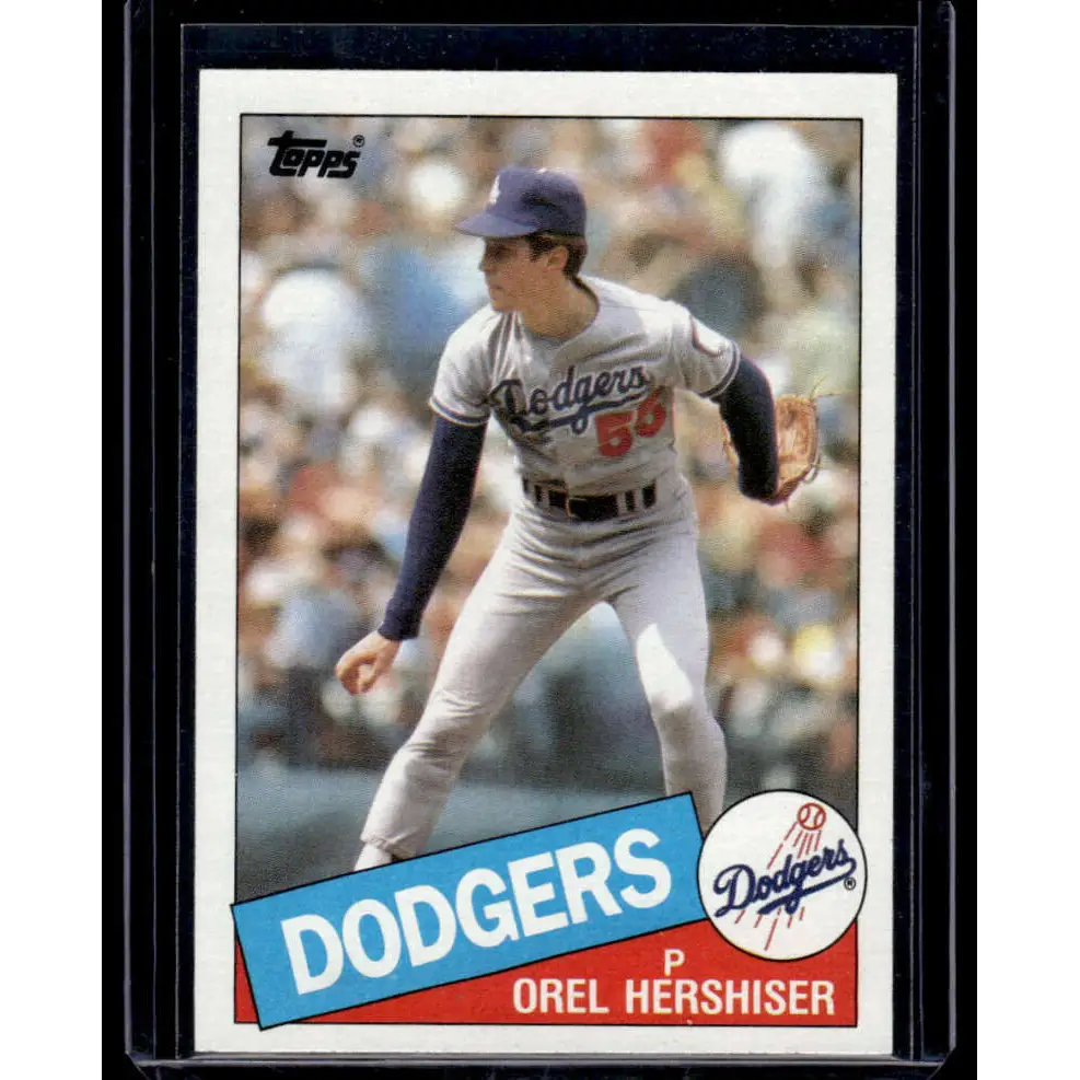 1985 Topps #493 Orel Hershiser Los Angeles Dodgers EX Excellent Image 1