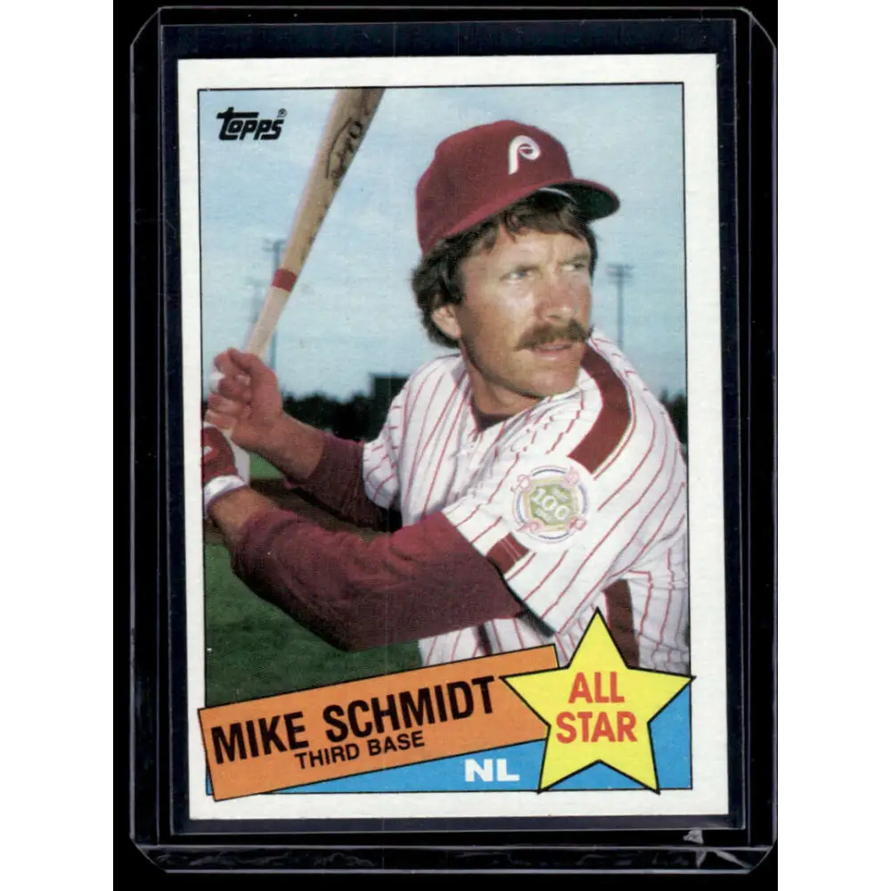 1985 Topps #714 Mike Schmidt EX Philadelphia Phillies Baseball Card Image 1
