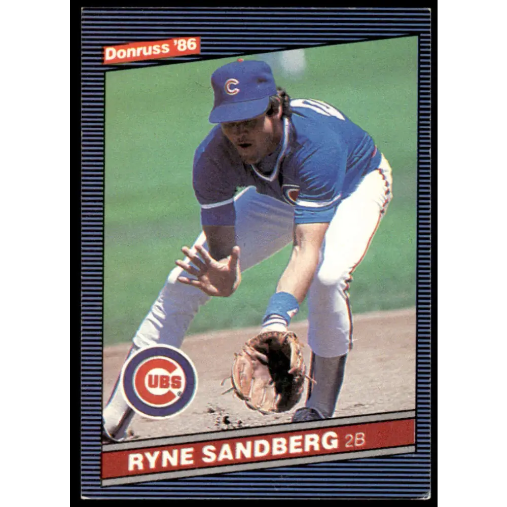 1986 Donruss #67 Ryne Sandberg EX Chicago Cubs Baseball Card Image 1