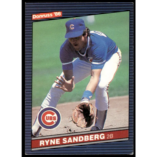 1986 Donruss #67 Ryne Sandberg EX Chicago Cubs Baseball Card Image 1