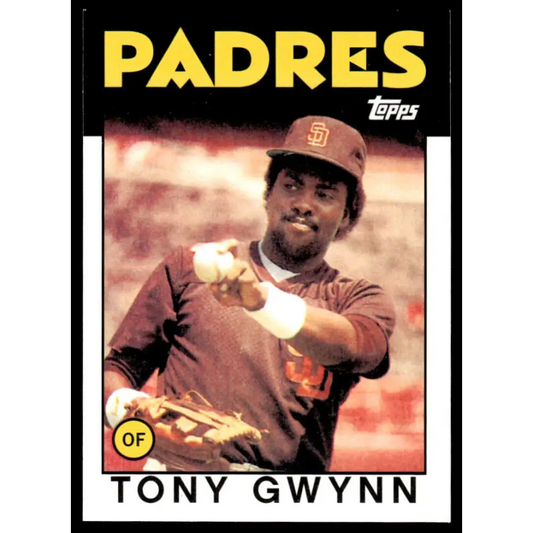 1986 Topps #10 Tony Gwynn NM/MT San Diego Padres Baseball Card Image 1