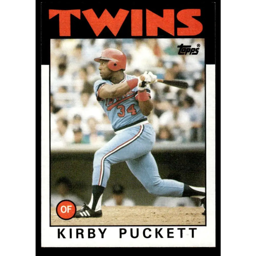 1986 Topps #329 Kirby Puckett EX/NM Minnesota Twins Baseball Card Image 1
