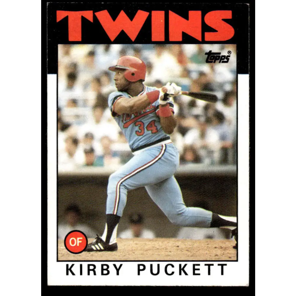 1986 Topps #329 Kirby Puckett EX/NM Minnesota Twins Baseball Card Image 1