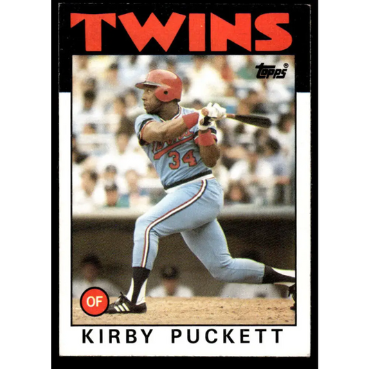 1986 Topps #329 Kirby Puckett EX/NM Minnesota Twins Baseball Card Image 1