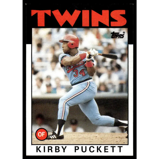 1986 Topps #329 Kirby Puckett EX/NM Minnesota Twins Baseball Card Image 1
