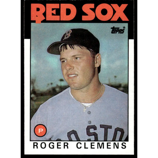 1986 Topps #661 Roger Clemens EX/NM Boston Red Sox Baseball Card Image 1