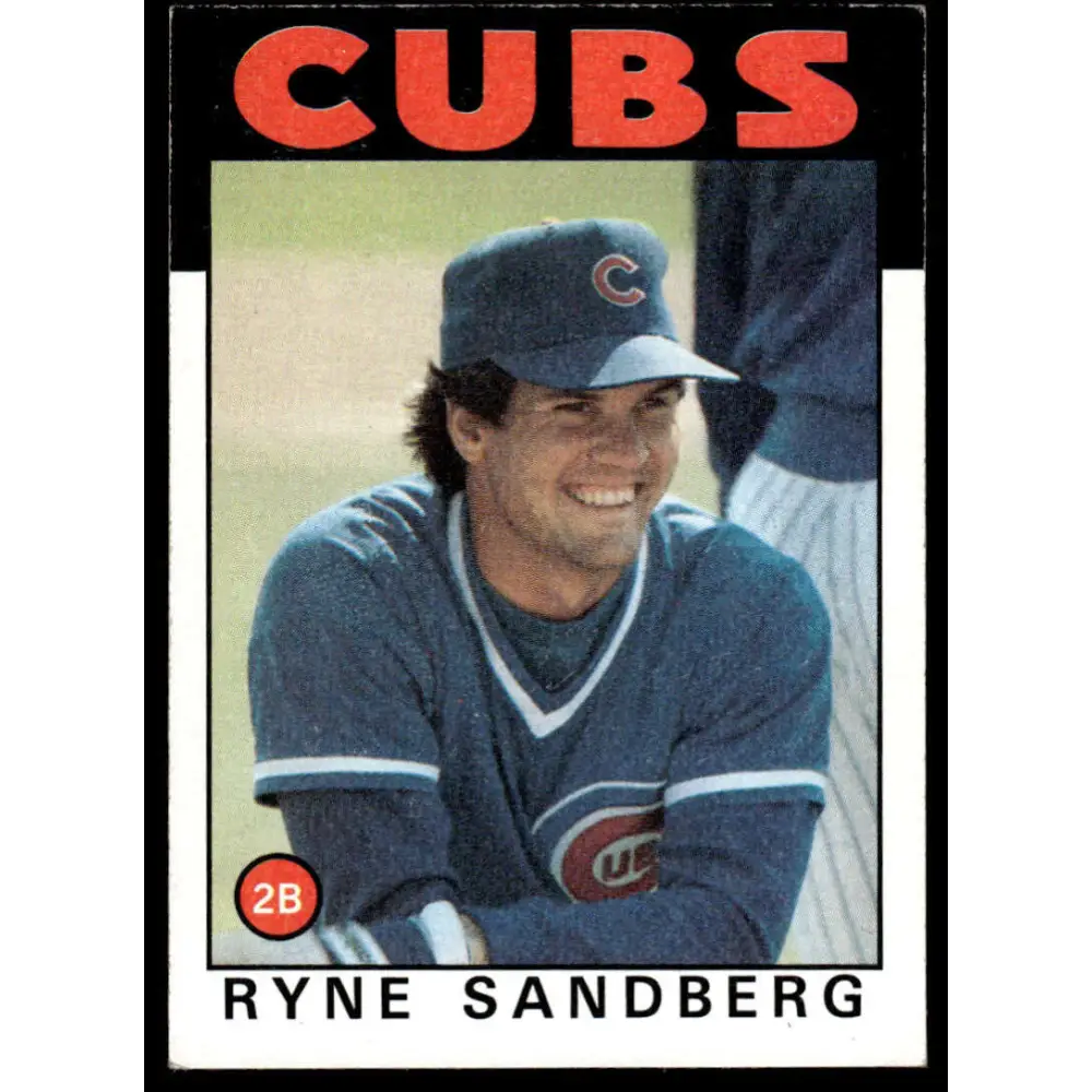 1986 Topps #690 Ryne Sandberg EX Chicago Cubs Baseball Card Image 1