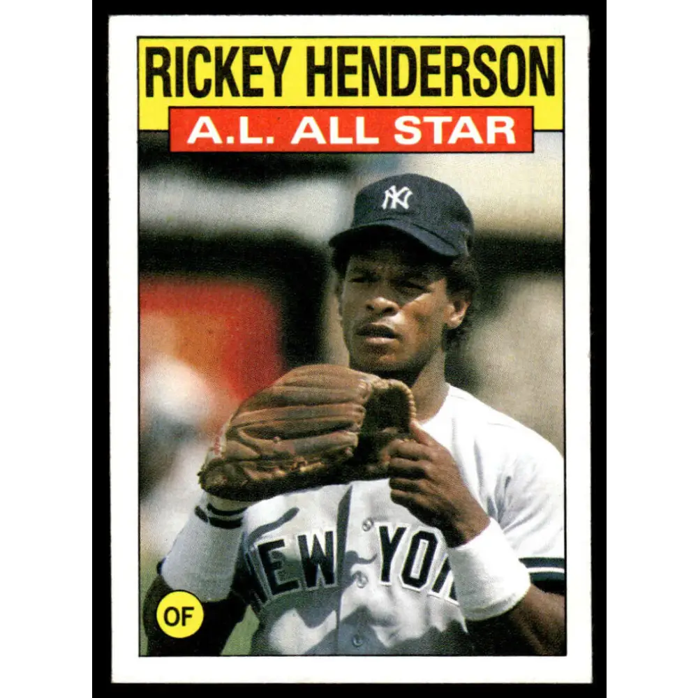1986 Topps #716 Rickey Henderson NM-MT New York Yankees Baseball Card Image 1