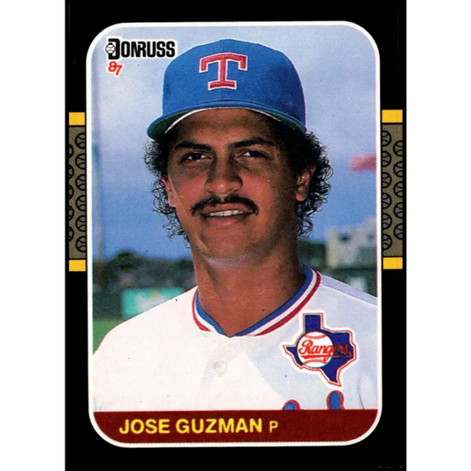 1987 Donruss #101 Jose Guzman EX Excellent Texas Rangers Baseball Card  Image 1