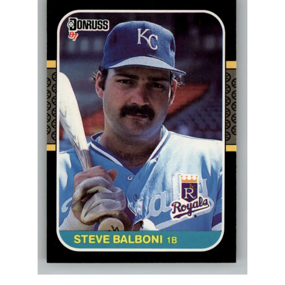 1987 Donruss #102 Steve Balboni EX Excellent Kansas City Royals Baseball Card  Image 1