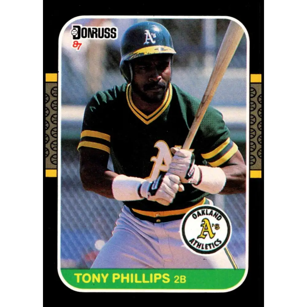 1987 Donruss #103 Tony Phillips EX Excellent Oakland Athletics Baseball Card  Image 1