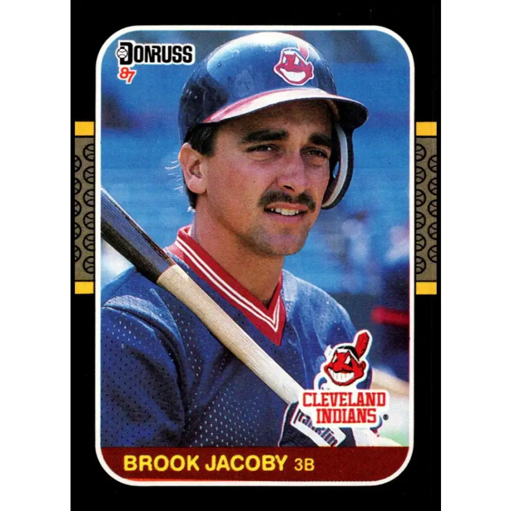 1987 Donruss #104 Brook Jacoby EX Excellent Cleveland Indians Baseball Card  Image 1