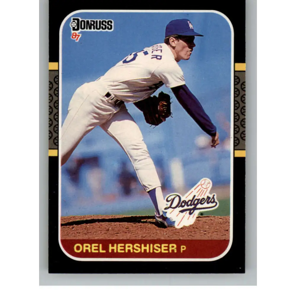 1987 Donruss #106 Orel Hershiser EX Excellent Los Angeles Dodgers Baseball Card  Image 1