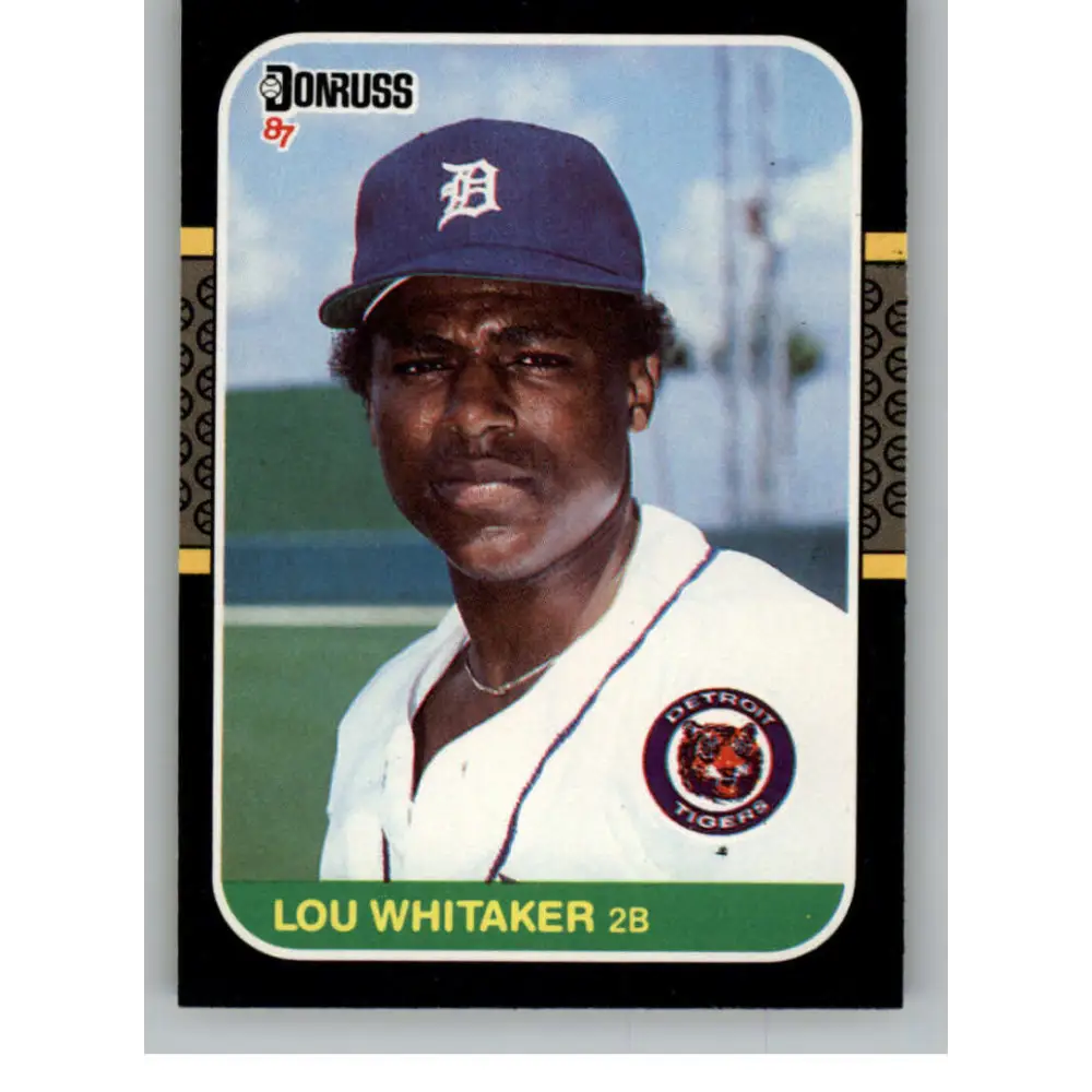 1987 Donruss #107 Lou Whitaker EX Excellent Detroit Tigers Baseball Card  Image 1