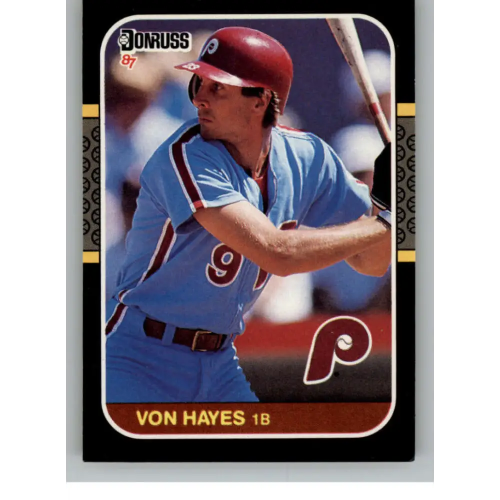 1987 Donruss #113 Von Hayes EX Excellent Philadelphia Phillies Baseball Card  Image 1