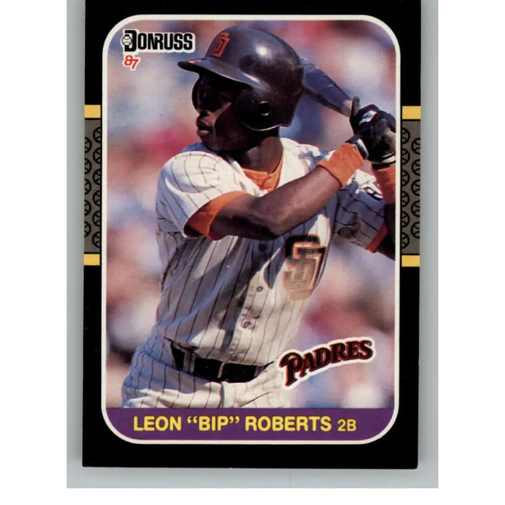 1987 Donruss #114 Bip Roberts EX RC Rookie San Diego Padres Baseball Card Image 1