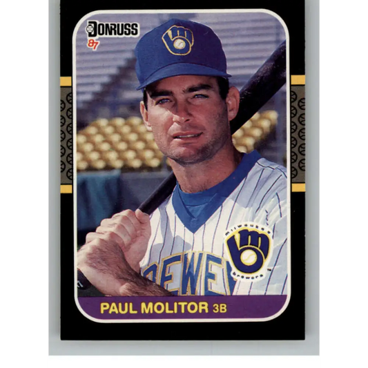 1987 Donruss #117 Paul Molitor EX Excellent Milwaukee Brewers Baseball Card  Image 1