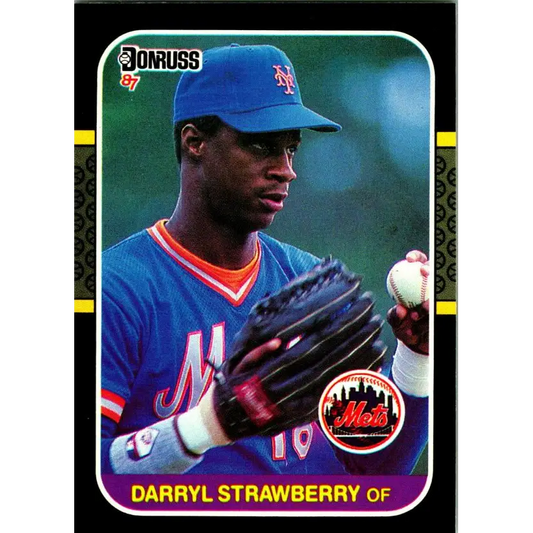 1987 Donruss #118 Darryl Strawberry EX Excellent New York Mets Baseball Card  Image 1