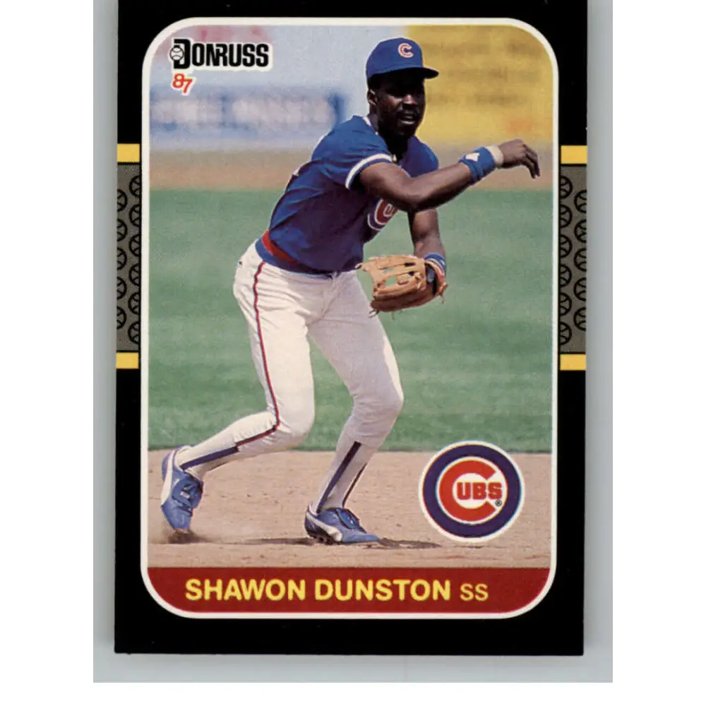 1987 Donruss #119 Shawon Dunston EX Excellent Chicago Cubs Baseball Card  Image 1